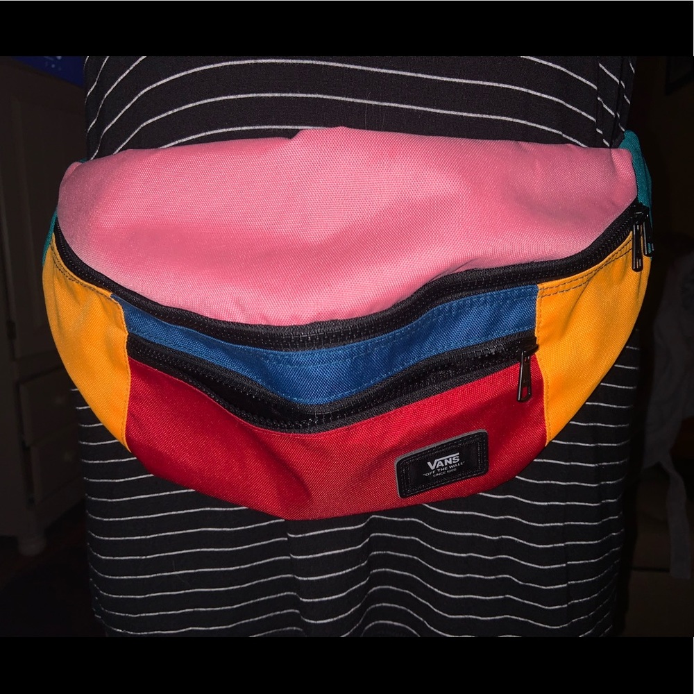 VANS color block rainbow Fanny pack